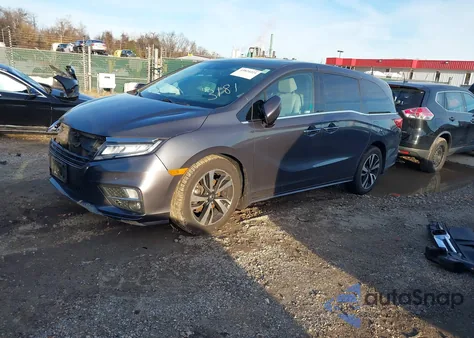 2019 Honda Odyssey Elite z USA, uszkodzony, nr VIN 5FNRL6H98KB093181